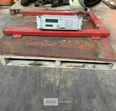 Industriële weegbrug – kavel bij Belga Veilingen, Zonhoven