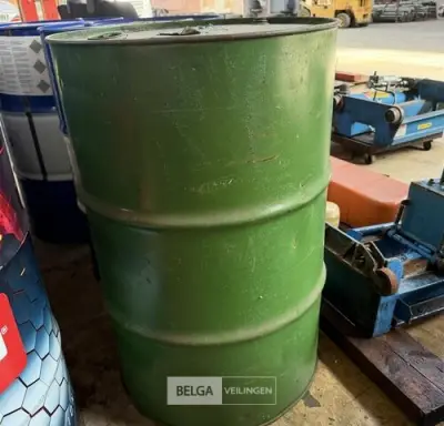 Olieton 200 L (1x) groen – kavel bij Belga Veilingen, Zonhoven