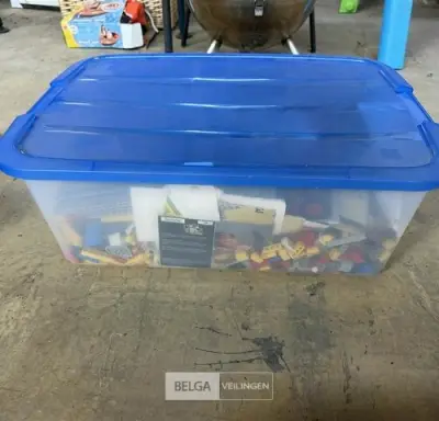 Bak met Lego blokjes – kavel bij Belga Veilingen, Zonhoven