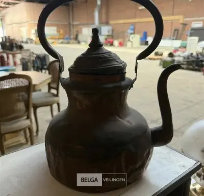 Vintage koffie- of waterketel – kavel bij Belga Veilingen, Zonhoven