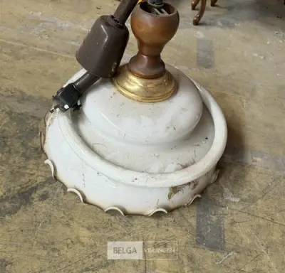 Vintage opaline glazen hanglamp – kavel bij Belga Veilingen, Zonhoven