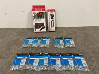 Handgereedschap en blindklinknagel set 13-delig – kavel bij XL Auctions