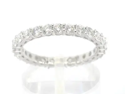 Witgouden alliance ring met briljant geslepen diamant – kavel bij Onlineveilingmeester