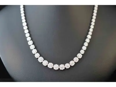 Diamanten collier met 800 briljant geslepen diamanten 12.00 carat – kavel bij Onlineveilingmeester