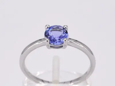 Witgouden ring met tanzaniet – kavel bij Onlineveilingmeester