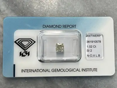 Diamant - 1.02 carat natuurlijke diamant (gecertificeerd) – kavel bij Onlineveilingmeester