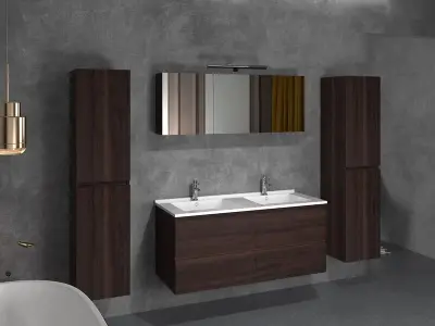 Badkamermeubel, Vonato, Eco 2, donker hout – kavel bij Onlineveilingmeester