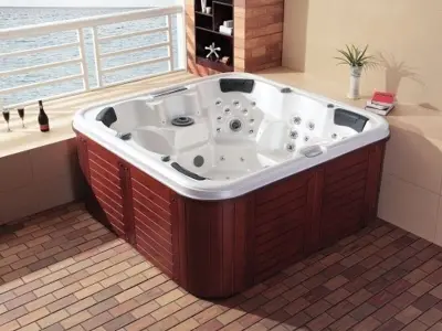 Outdoor Spa, Vonato, Milaro, wit/mahonie – kavel bij Onlineveilingmeester