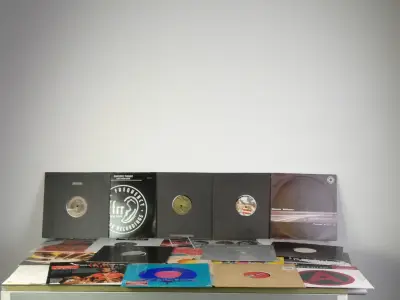 Lot van 33 DJ Vinyl Singles met Hoesjes – Elektronische Muziek, Hard Bass & Remixes – kavel bij De Kringwinkel, Heverlee