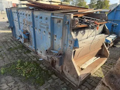 Industriële 3-deks trilzeef / zeefmachine, Kleemann Reiner, VU3F-1546 Q (typeplaatje), blauw/grijs, 1994, gedemonteerd – kavel bij Onlineveilingmeester, Hoogeveen