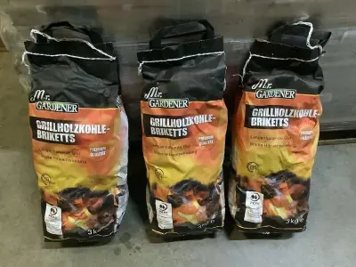 Ca. 204x Zakken briketten, zakken van 3 kilo, Mr. Gardener, Mr. Gardener – kavel bij Onlineveilingmeester, Zutphen