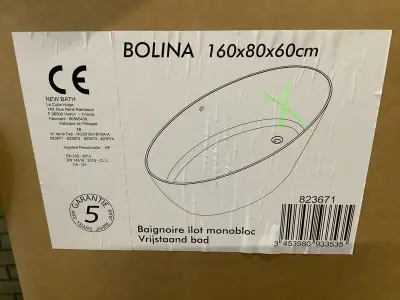 Vrijstaand bad, WB, Bolina/823671, wit – kavel bij Onlineveilingmeester, Zutphen