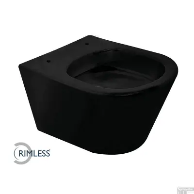 Junior rimless wandcloset met zitting, WB, Vesta, zwart – kavel bij Onlineveilingmeester, Zutphen