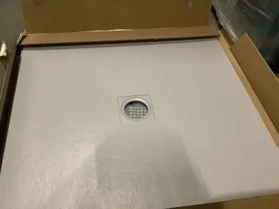 Douchebak 90x90 cm, Sanibad, MG Premium, licht grijs – kavel bij Onlineveilingmeester, Zutphen
