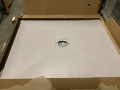 Douchebak 90x90 cm, Sanibad, MG Premium, licht grijs – kavel bij Onlineveilingmeester, Zutphen