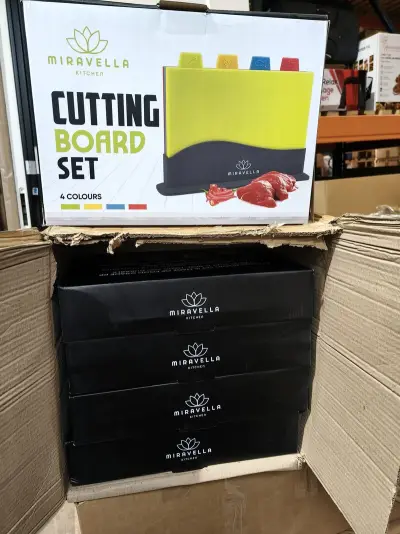 5x Sets met 4 snijplanken, Miravella, groen/geel/blauw/rood – kavel bij Onlineveilingmeester, Zutphen