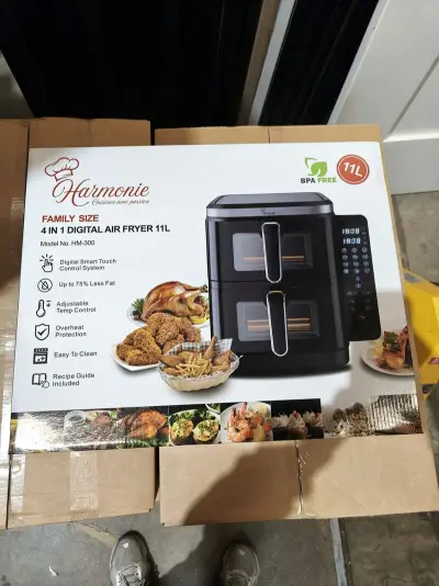 Dubbele airfryer, Harmonie, HM-300, zwart – kavel bij Onlineveilingmeester, Zutphen
