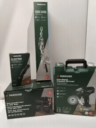 diverse gereedschappen, Parkside, groen – kavel bij Onlineveilingmeester, Zutphen