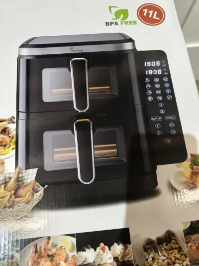 Dubbele airfryer, Harmonie, HM-300, zwart – kavel bij Onlineveilingmeester, Zutphen