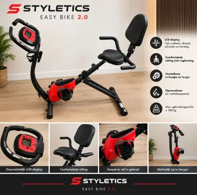 Easy Bike 2, digitaal display, Styletics, 2.0, rood/zwart – kavel bij Onlineveilingmeester, Zutphen