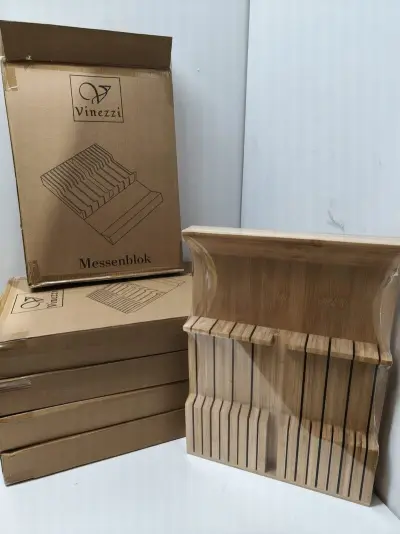 5x Houten messenblok, Vinezzi – kavel bij Onlineveilingmeester, Zutphen