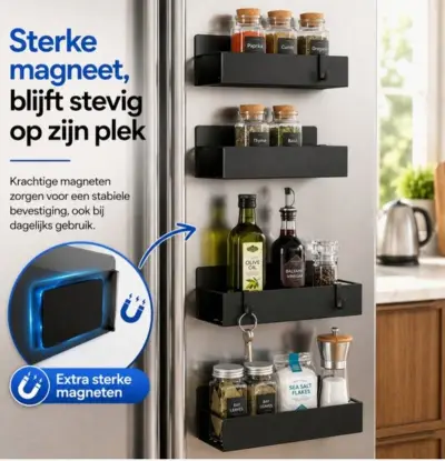 7x Sets van 4 magnetische kruidenrekken – kavel bij Onlineveilingmeester, Zutphen