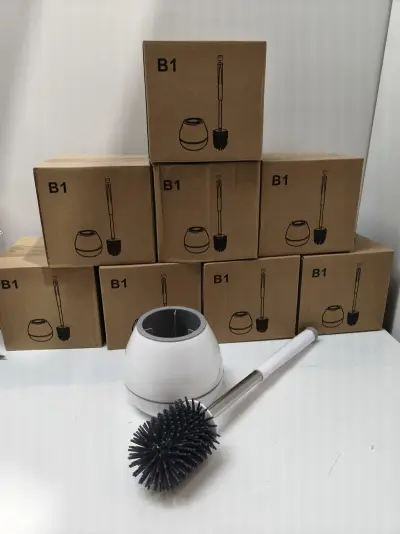 9x Toiletborstel en houder, wit – kavel bij Onlineveilingmeester, Zutphen