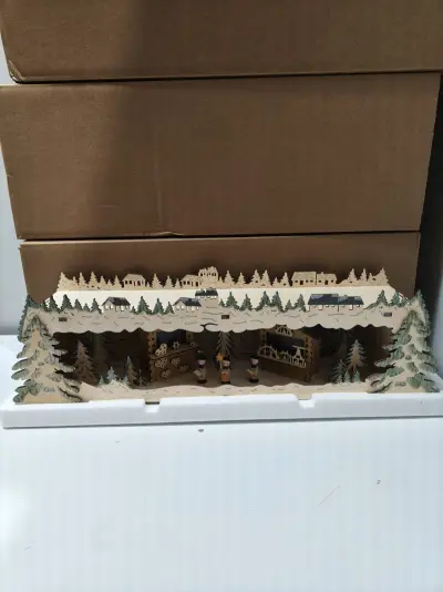 3x Verlichte houten kerstversiering op batterijen – kavel bij Onlineveilingmeester, Zutphen