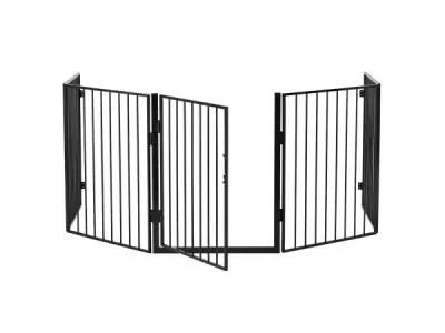 Metalen kachelscherm / openhaard hek - 300 cm - Incl. Poort – kavel bij XL Auctions