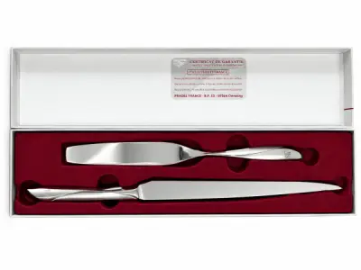 Pradel France Luxe 2-delige RVS Vleestrancheerset Tranchee – kavel bij XL Auctions