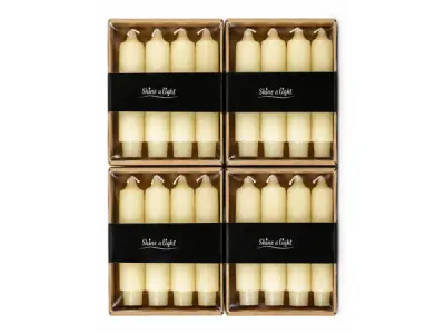 4x Arcadian Ivoor Tafelkaarsen 15 cm Set van 4 Stuks – kavel bij XL Auctions