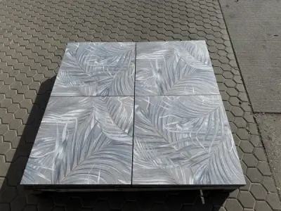 20,16 M2 Keramische Tegel Decor Blue Flower 60x60x4 Cm – kavel bij XL Auctions