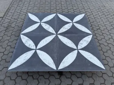 13,72 M2 Keramische Tegel Blue Stone Flower 70x70x3,2 Cm – kavel bij XL Auctions