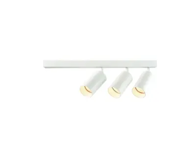 6x GU10 Opbouwspot Armatuur triple cilinder zand wit draaibaar – kavel bij XL Auctions