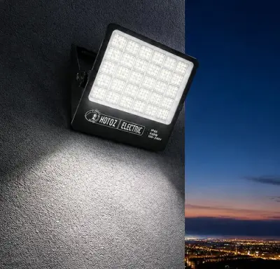 2 x LED Floodlight 400W – 6400K Koud Wit - Zwart – IP65 – BORNEO-400 – kavel bij Belga Veilingen