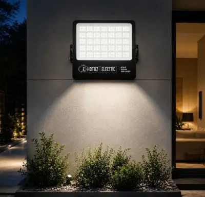 2 x LED Floodlight 500W – 6400K Koud Wit - Zwart – IP65 – BORNEO-500 – kavel bij Belga Veilingen