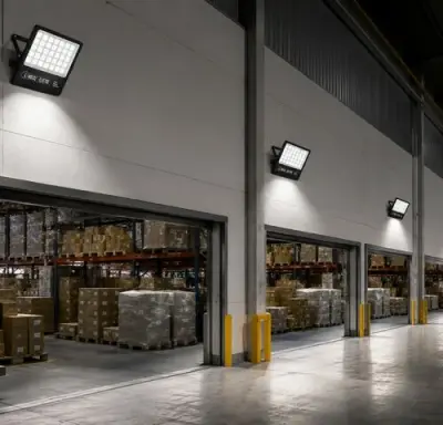 2 x LED Floodlight 600W – 6400K Koud Wit - Zwart – IP65 – BORNEO-600 – kavel bij Belga Veilingen
