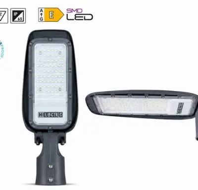 10 x LED Straatlamp 30W – 6400K Koud Wit - Grijs – IP65 – FLORIDA-30 – kavel bij Belga Veilingen