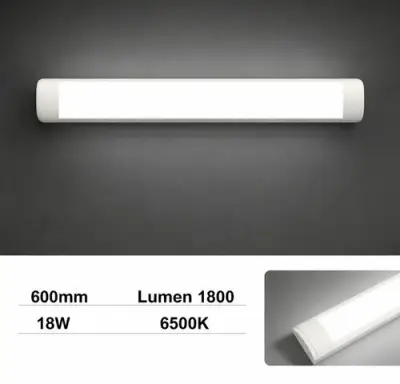 20 x LED Batten 18W – 60cm – 6500K Koud Wit – Koppelbaar – TETRA-60 – kavel bij Belga Veilingen