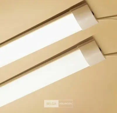 60 x LED Batten 36W – 120cm – 4000K Neutraal Wit – Koppelbaar – TETRA-120 – kavel bij Belga Veilingen
