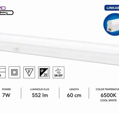10 x LED Onderbouw Lamp 7W – 6400K Koud Wit - Wit – 60cm – IP20 – SIGMA-7 – kavel bij Belga Veilingen