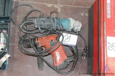 Klopboormachine HILTI TE 6-S en haakse slijper. Werking niet gekend – kavel bij Appelboom