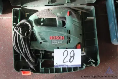 Decoupeerzaag BOSCH 3 603 D13 000, 0,5 kW, 230 V, serienummer 958006800, inclusief koffer, zaagblad. Werking niet gekend – kavel bij Appelboom