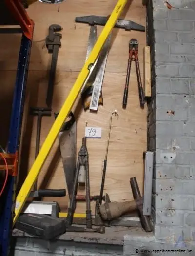 Lot diverse handgereedschappen en waterpassen, inclusief koffer – kavel bij Appelboom