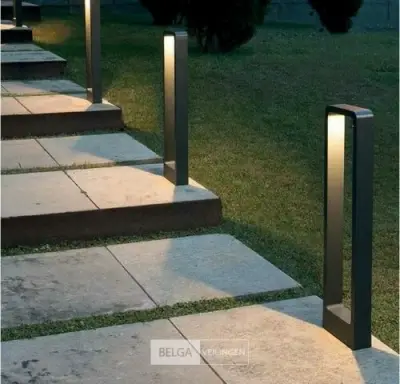 10 x Tuinlamp – 60 cm – 7W LED – 3000K Warm Wit – IP54 – Zwart – SLA-01 – kavel bij Belga Veilingen