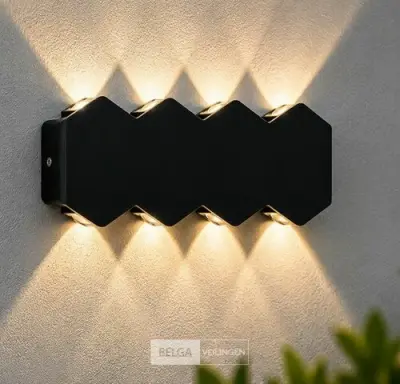 4 x Bidirectionele LED Wandlamp – 8W – 3500K Warm Wit – IP54 – SW-51-4 – kavel bij Belga Veilingen