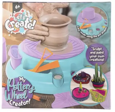 Basic Lets Create! Pottenbakkerset - Met draaiwiel – kavel bij GSD Auctions, Zoeterwoude