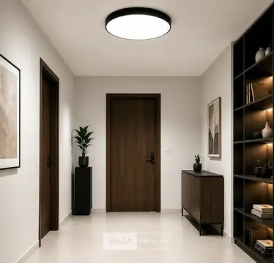 4 x LED Plafondlamp 40W – 3CCT Verstelbaar - Zwart – IP20 – HAZEL-40 3CCT – kavel bij Belga Veilingen