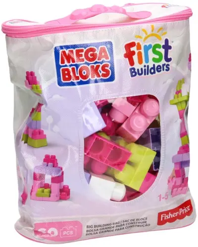 Mega Bloks First Builders Grote Bouwtas - Roze bouwstenen – kavel bij GSD Auctions, Zoeterwoude