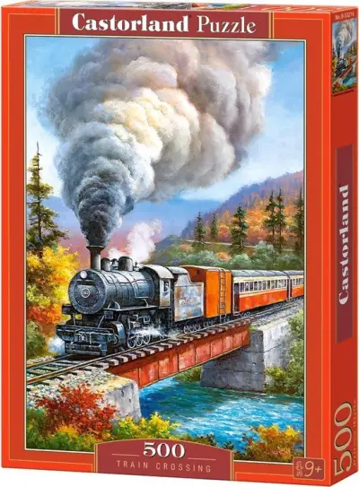 Castorland Train Crossing – Puzzel – 500 stukjes – kavel bij GSD Auctions, Zoeterwoude